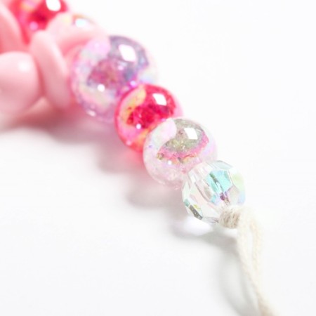 Holder for the nipple - dummy "beads", pink color-2