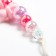 Holder for the nipple - dummy "beads", pink color