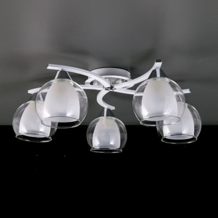 Ceiling chandelier Citilux "Christie" CL152150, 54x54x19 cm, 5x75W, E27, white color-11