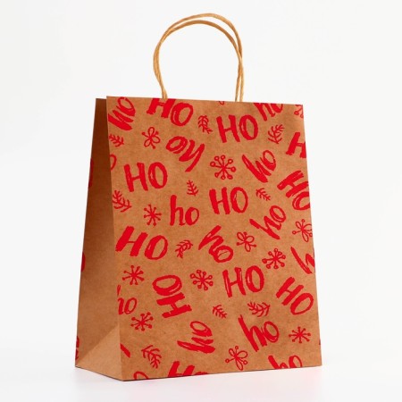 TISTE CRAFT package, round handle, "ho-ho-ho" 33 x 25 x 12 cm, 120 g-3