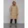 Coat insulated winter female, size 46, color light brown