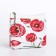 Women's wallet with lightning, white/red color