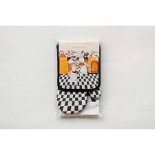 Kitchen kit No. 6: Take, mittens, towel 38x63 cm