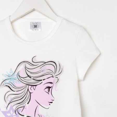 Children's T-shirt "Elsa", cold heart, height 98-104, white-7