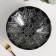 Glass serving dish "Filicia", 1.58 l, d = 24 cm, black color with silver