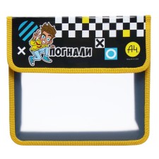 Папка для тетрадей А5 (240 х 205 х 40 мм), с клапаном на липучке, пластик/текстиль, Hatber "Влад А4"
