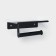 Holder for toilet paper with a shelf, 18 × 9.7 × 7.5 cm, black color
