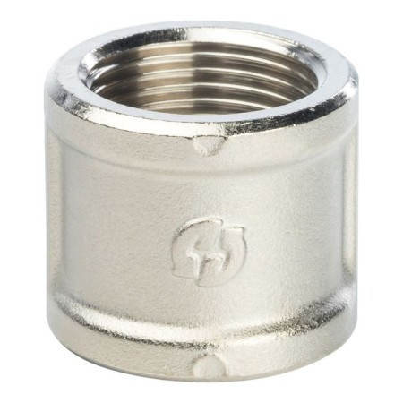 The coupling Stout SFT-0006-003434, 3/4 ", internal/internal carving, nickelled brass-1