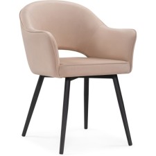 Chair on the Metal Carcass Ouster MR-26 Metal/Velur, black/beige 60x58x81 cm