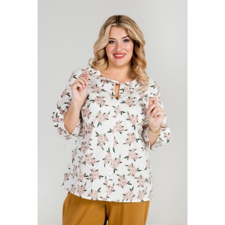 Female blouse, size 52, white color-2