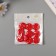 Acrylic beads "flat crushed circle" red 2.5x2.5x0.6 cm