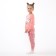 Pajamas for a girl (longshit/pants), pink/hare color, height 122 cm