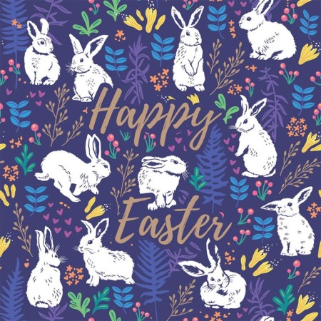 Set of napkins for setting the table "Easter rabbit in the grass", rectangular, size 32x46 cm, 4 pcs-3