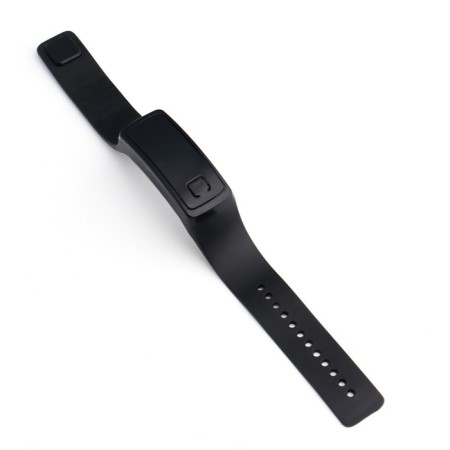 Watch of wrist, electronic "glare", silicone strap, dial 5 x 2 cm, black-2