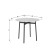 Dining table "Medison", 800 × 800 × 720 mm, white color