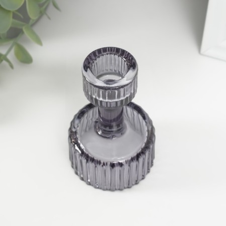 Glass of glass per 1 candle "Cup" gray d = 2.5 cm 6x6x10 cm-2