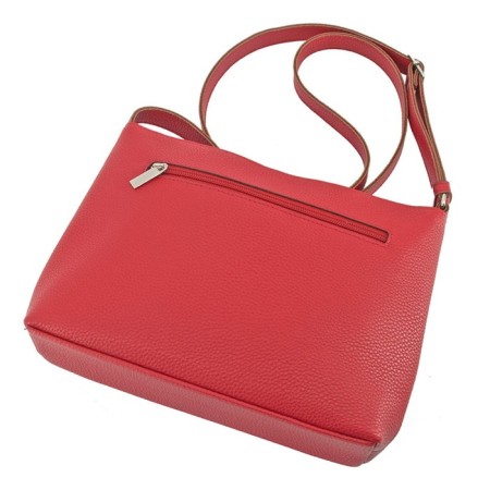 Women's bag B2828-77140, red color, artificial leather, 24x6x19 cm-2
