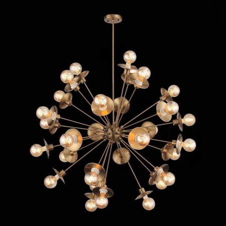 Suspension lamp ST LUCE. SL1111.303.30. Guido. 30x40 watts, e27, 100x100 cm, brass color-1
