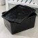 Storage container with a sealed lid, 18 l, 36.5 × 26 × 25 cm, black color