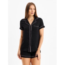 Women's pajamas (shirt and shorts) KAFTAN LEO Black Collection Rr 48-50