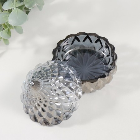 Casket Glass "Onion" gray haze 8x8x8 cm-1