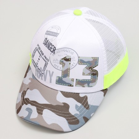 Baby cap for a boy with a Danger grid, rr 52-54, 5-7 years old-2