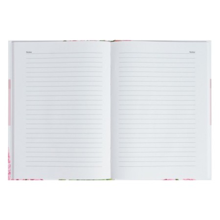 A5 BUSINESS BLOCK, 80 sheets in the FLORA line, Euro-format, hard cover, matte lamination, selective varnish, offset block, mix-3