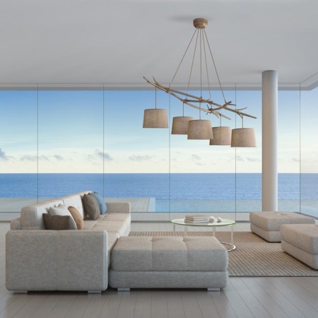 Suspended chandelier Mantra sabina, e27, 5x20W, 1500x1080x700 mm, color decorated tree-5