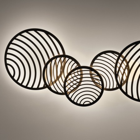 Lamp wall-flowing Mantra Collage, LED, 3000LM, 3000K, 685x136x400 mm, black color black-6