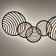 Lamp wall-flowing Mantra Collage, LED, 3000LM, 3000K, 685x136x400 mm, black color black
