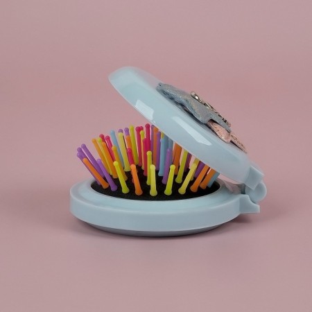 Massage comb “soft animals”, folding, with a mirror, D = 7.5 cm, Mix drawing-9