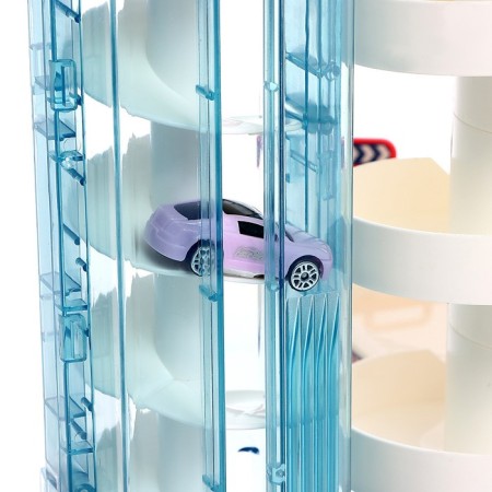 Parking "City", with an elevator, 5 levels, 8 cars, light and sound effects-10