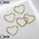 Pierce in the nose "Heart", 8 mm, set 5 pcs., Color gold