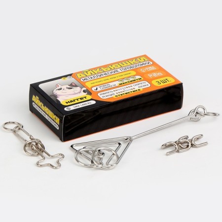 Metal puzzles "Nagget", 3 pieces-6
