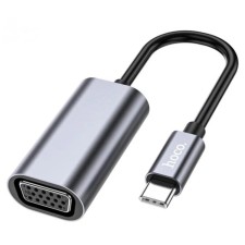 Adapter Hoco UA21, Type -C (M) - VGA (F), 13 cm, gray
