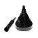 Funnel for fuel and lubricants top auto, with a net, collapsible, corrugation, d 13 cm, h nose 12.5 cm, black