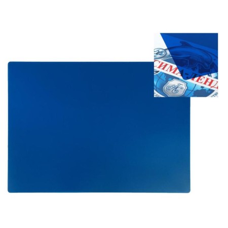 Laying on the table plastic A3, 460 x 330 mm, 500 microns, transparent, dark blue color (suitable for the office)