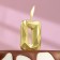 Candle in the cake on the skewer "Almaz", the number "0", gold, 4.5 cm