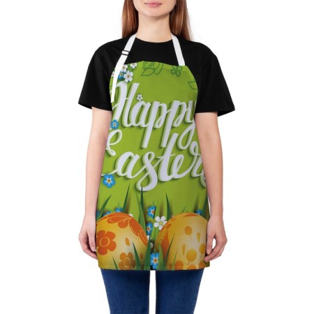 Apron kitchen with a photo print "Easter eggs", adjustable, size OS