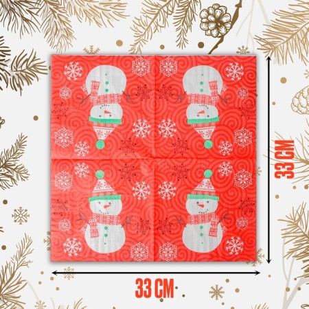 Napkins "Snowman", set of 20 pcs.-1