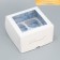 Capcake box, confectionery packaging double -sided, 4 cells "Flowers", 16 x 16 x 10 cm