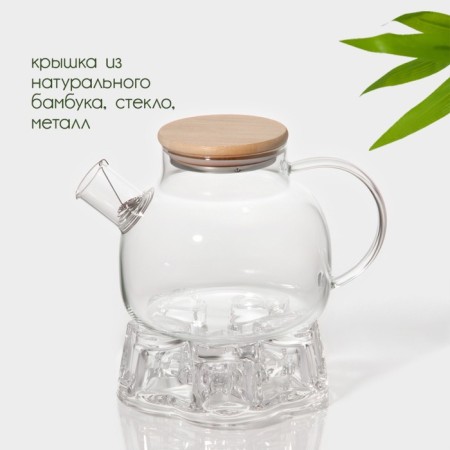 Glass Glass Bella Tenero Eco, 6 items: 900 ml kettle, stand, 4 PIALA 130 ml-1