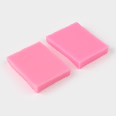 Mold "Halves", silicone, 6 × 4.5 × 0.9 cm, pink color-2