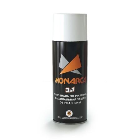 Soil-enamel in rust 3v1 aerosol Monarca 520 ml, Ral9003 white glossy