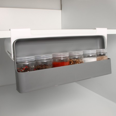 ORGANIZER OF SUPPLE for bulk products complete with banks, 6 pcs (125 ml), 32 × 13.5 × 9.5 cm
