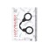 Handcuffs, silicone, black, 33 cm
