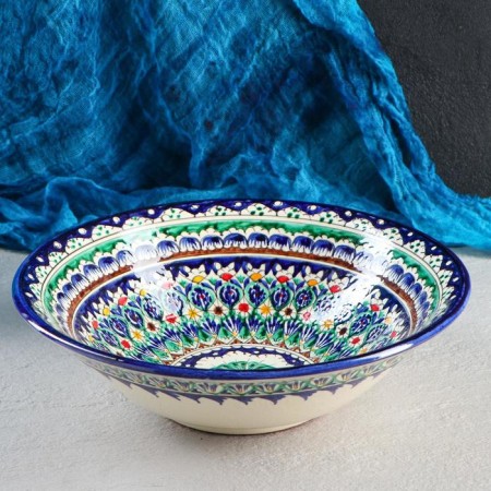 Buditsa Rishtan ceramics "Patterns", 28 cm, mix