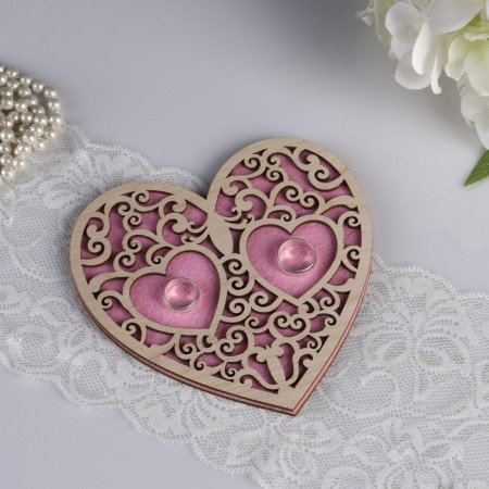 Standing for the Ring "Heart", Pink, 16.5x16.5 cm-2