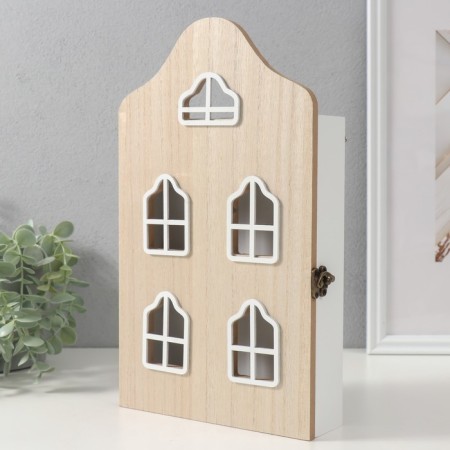 Klyuchnik tree 6 hooks "Ancient house with arched windows" 31.5x18.3x5.2 cm-2