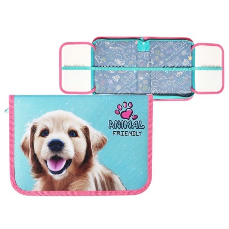 Penal 1 section, 140 x 200 x 40 mm, 2 folding strips, fabric, PCT 09-20-1 "Fluffy Friend"